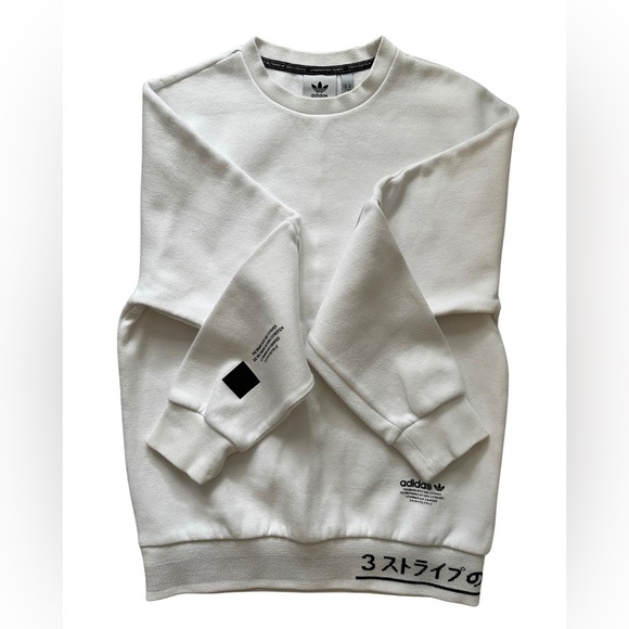 ADIDAS NMD‎ White Crew Sweatshirt Pullover Men’s XS - Picture 3 of 14